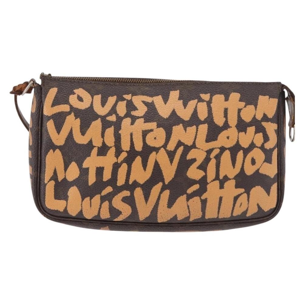 Louis Vuitton Monogram Graffiti Pochette Accessoires Pouch Brown